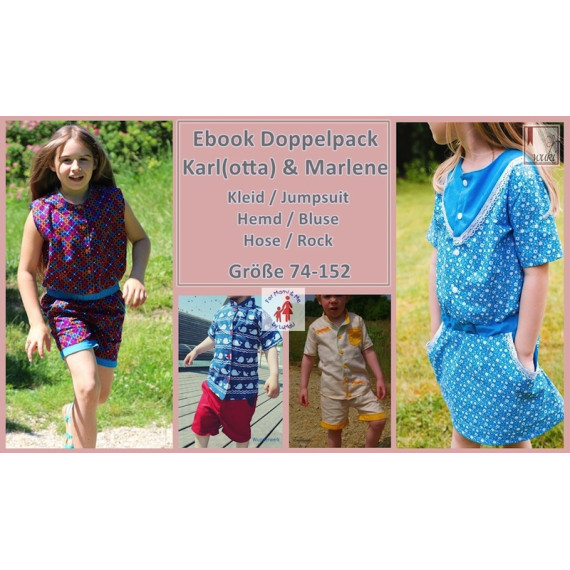 Ebook - Jumpsuit / Sommerkleid "Karl(otta) & Marlene" Gr. 74-152